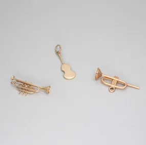 14K Vintage Instrument Charms