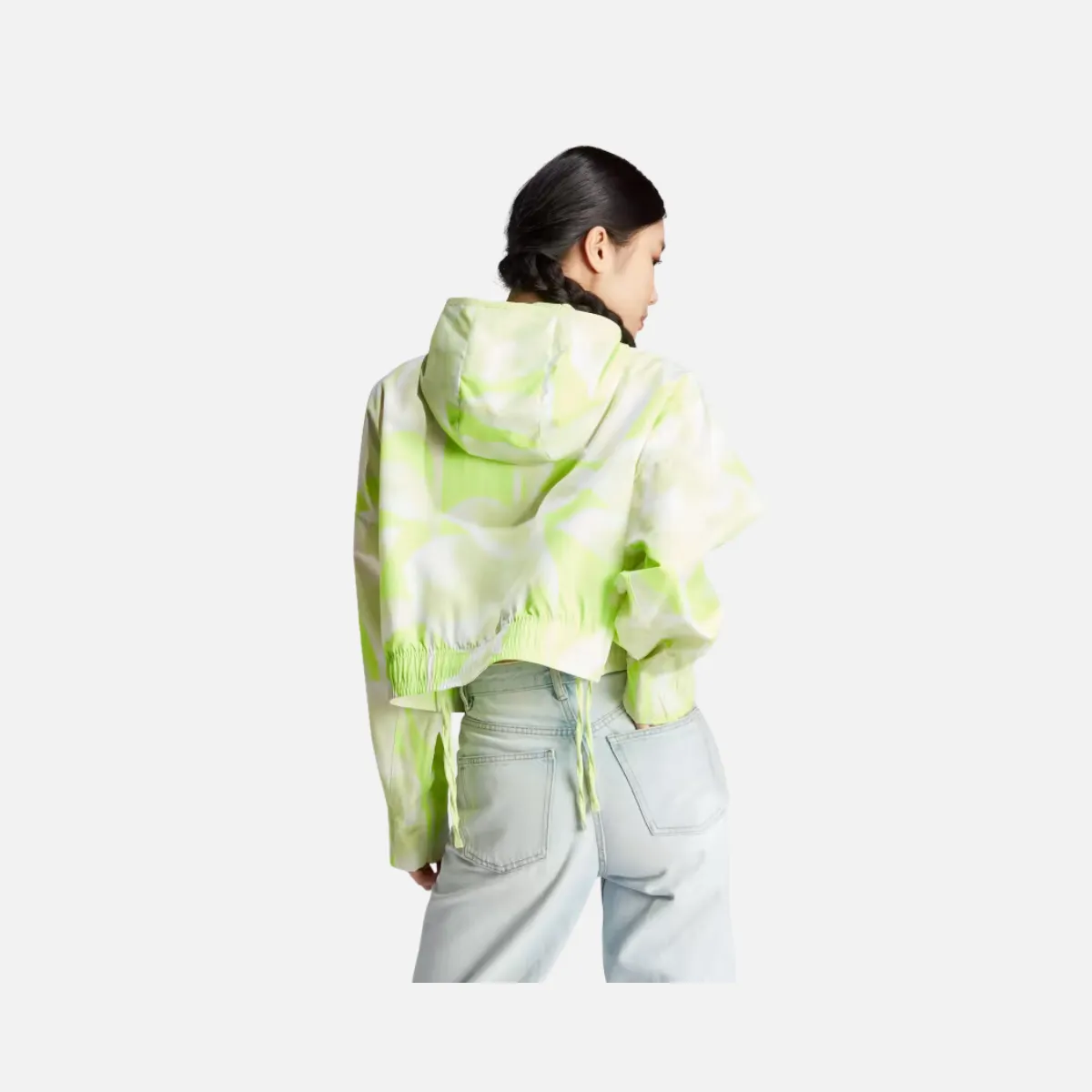 Adidas City Escape Full zip Women's Hoodie -White/Lucid Lemon/Pulse Lime