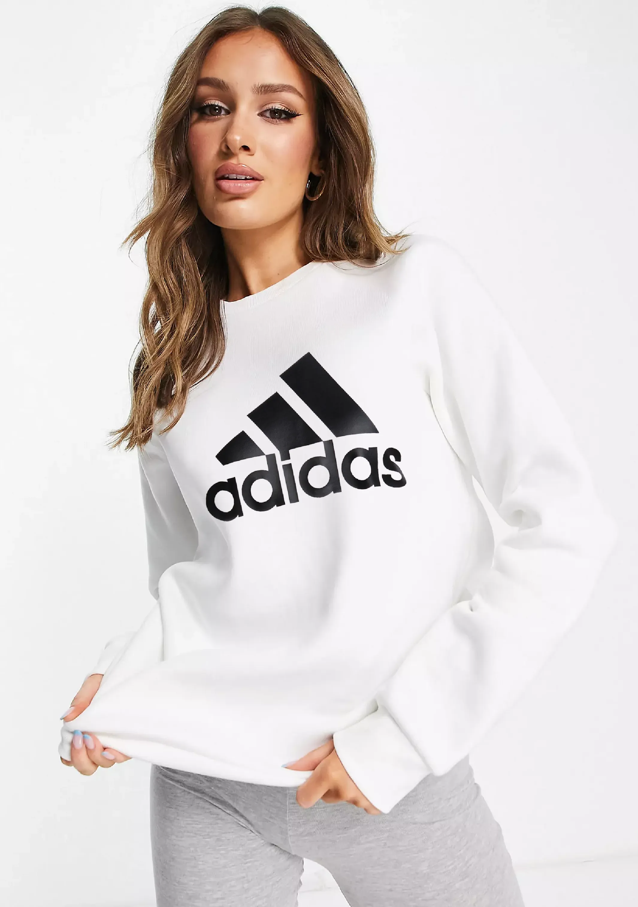 Adidas Womens Essential Logo Loose Sweatshirt <BR> HD1783