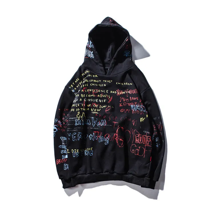 Alphabet Print Hoodie