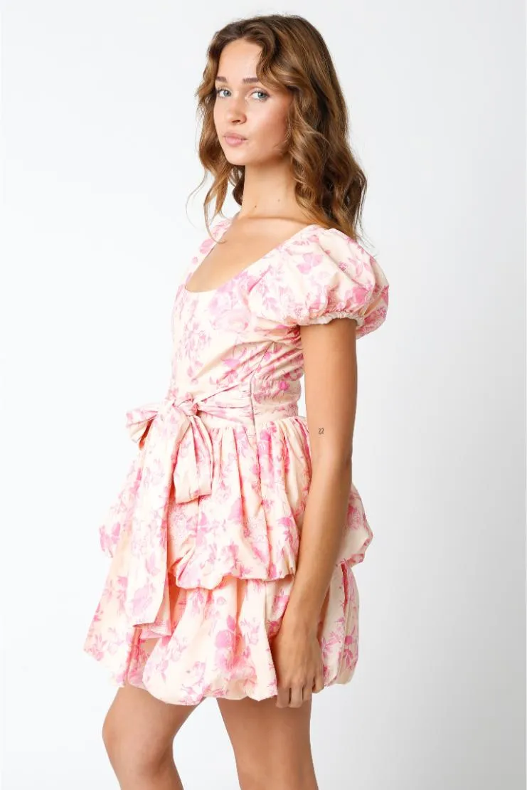 Anabelle Vintage Florals Southern Belle Layered Mini Dress