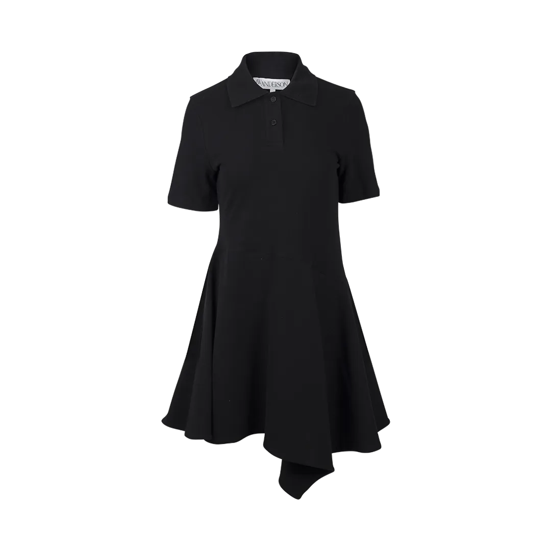 Asymmetric Polo Minidress