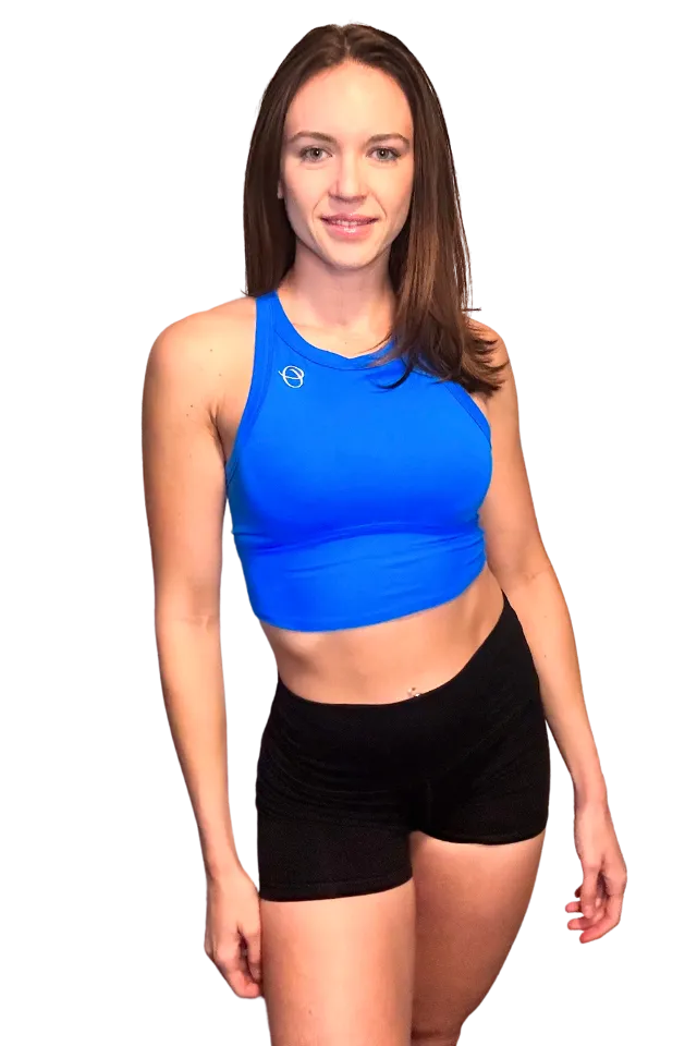 Athena Electric Blue Crop Top