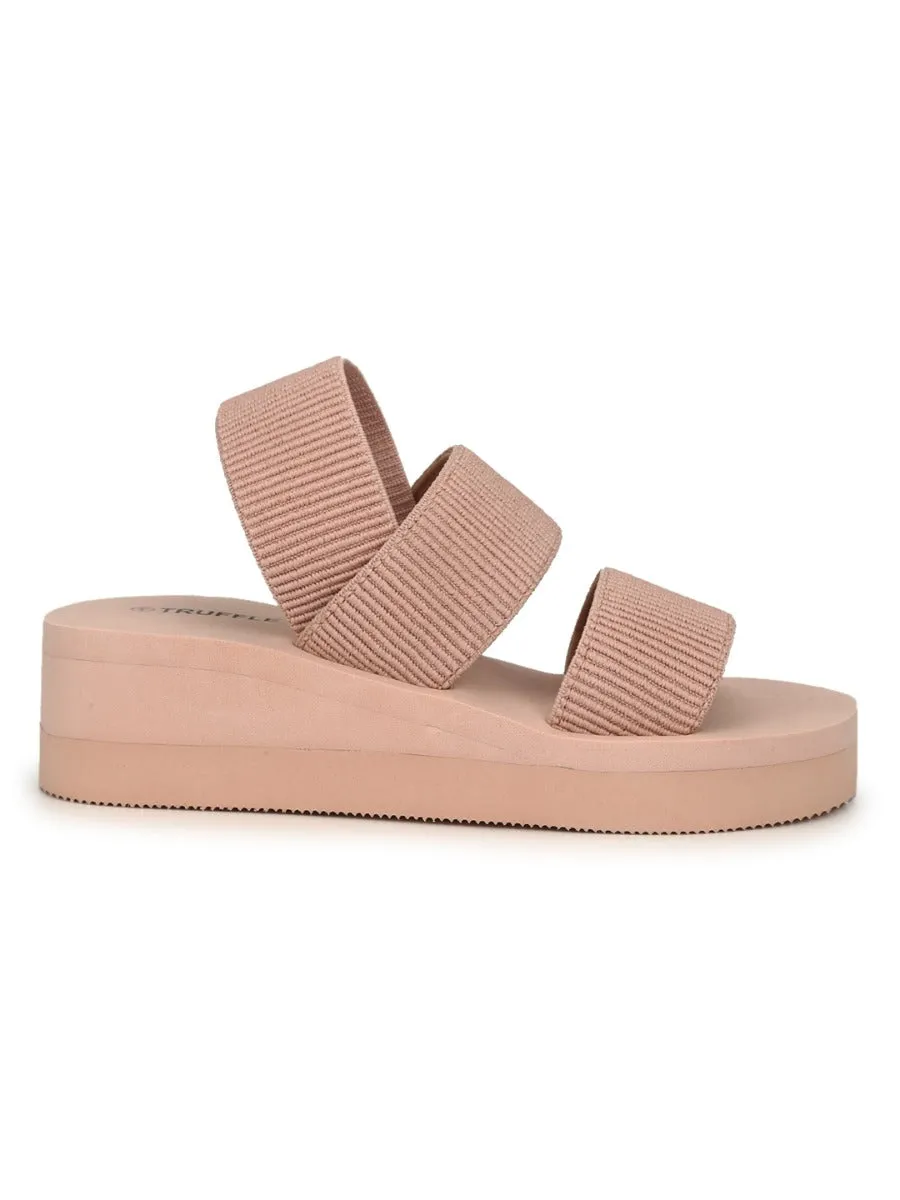 Beige EVA Back Strap Wedges