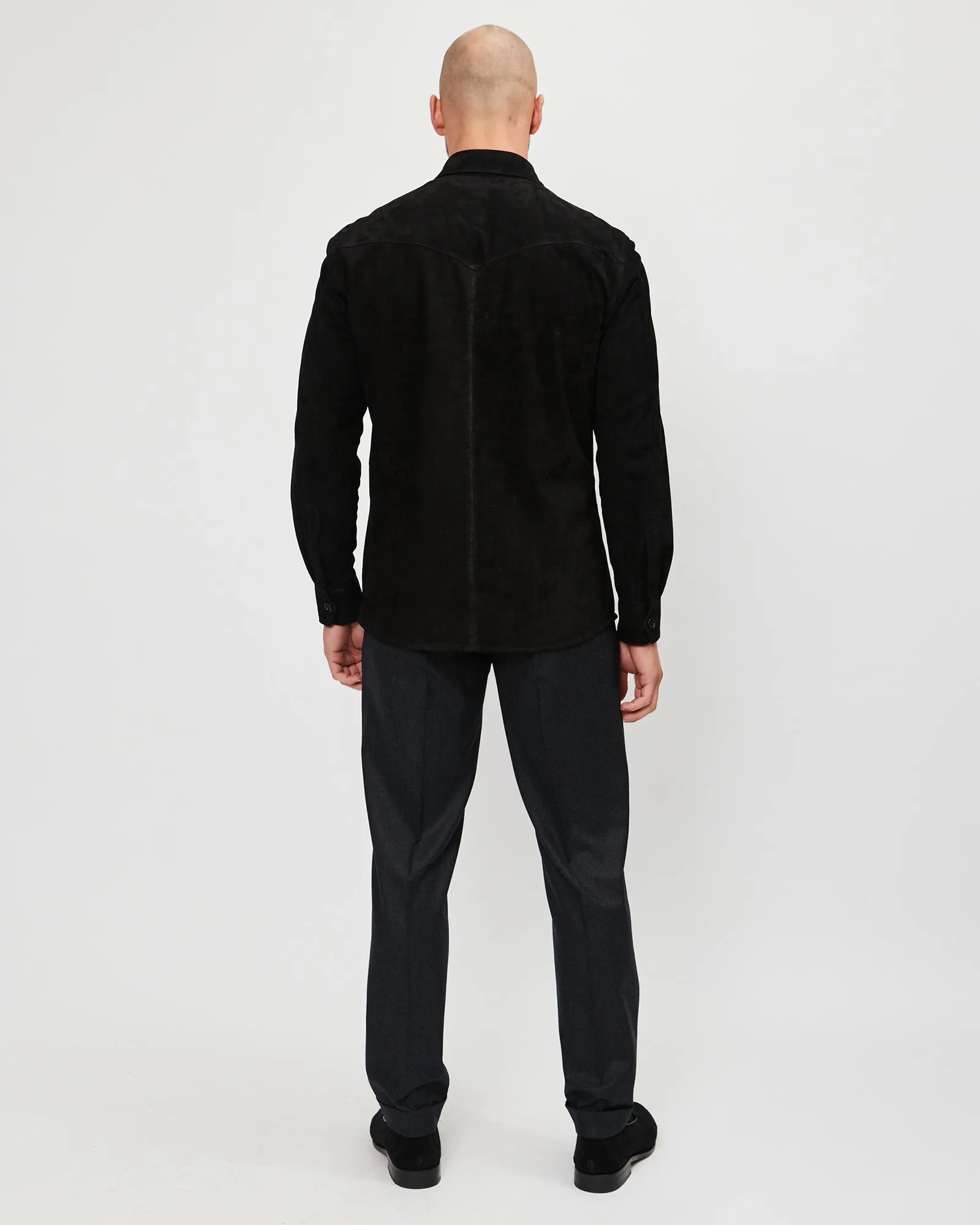 Black Suede Overshirt