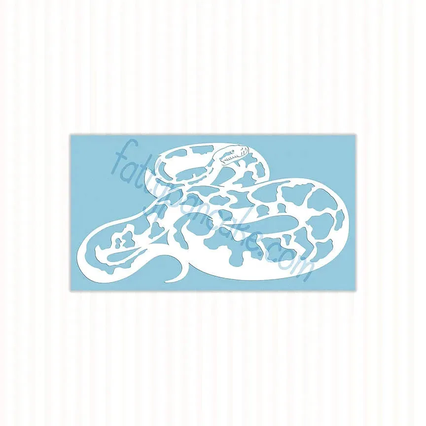 Burmese Python Decal, Waterproof Vinyl Decal, Cute Snake Reptile Gift