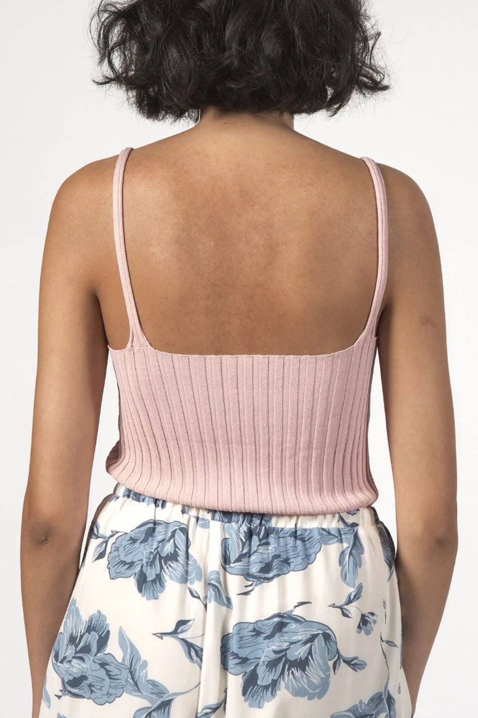 Eva Pink Strappy Knit Tank