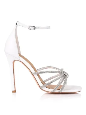 Evie Stiletto Heel - White Leather