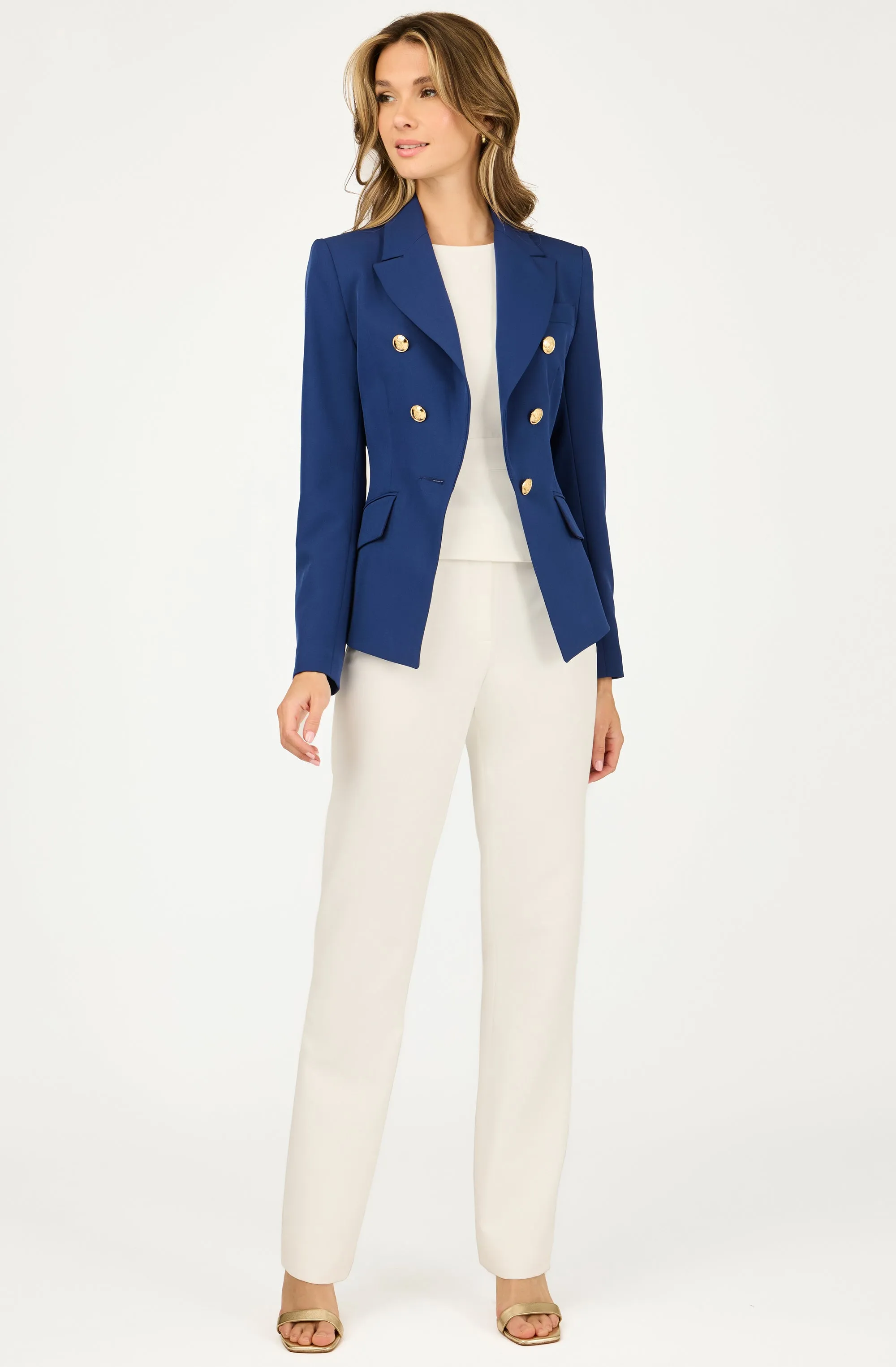 Fitted Jacket with Gold Embossed Buttons