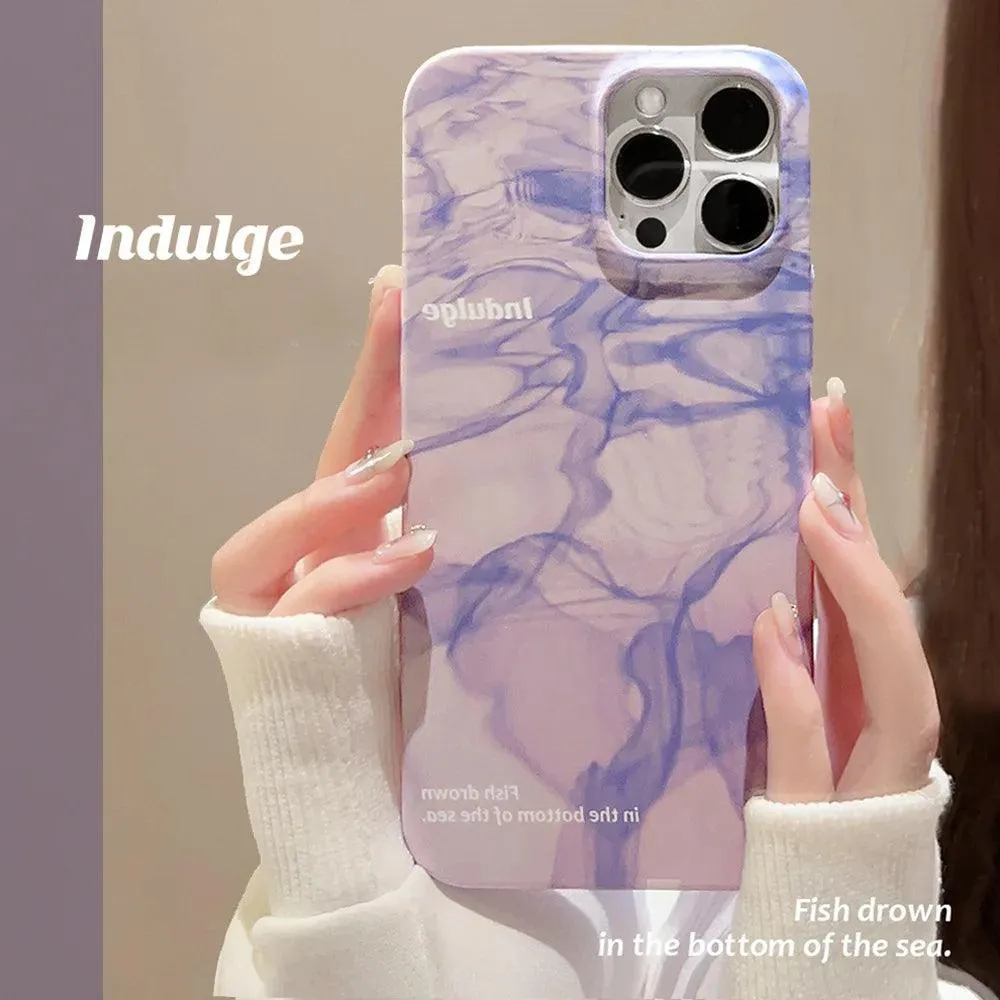 Glossy Cute Water Ripple Art Phone Case for iPhone 14, 13, 12, 11, Pro Max, XR, XS Max, 7, 8, and 14 Plus