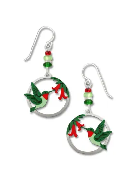 Hummingbird & Flower Earrings by Sienna Sky