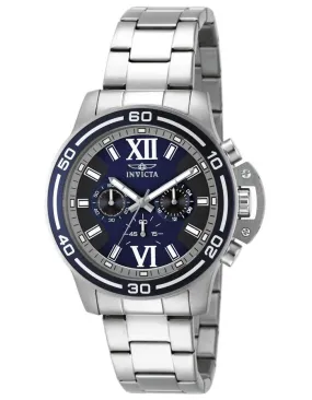 INVICTA Specialty Mens Chronograph - Blue Dial - Stainless Steel - Crown Guard