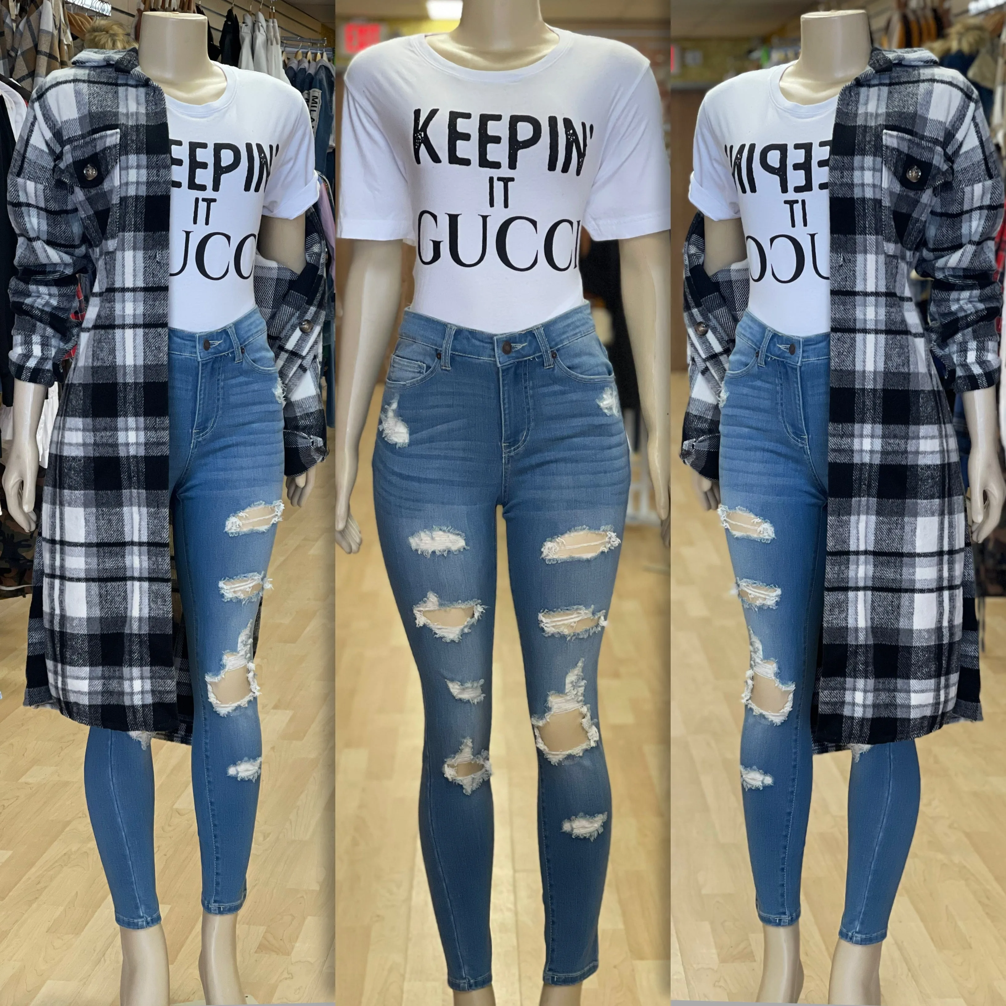 Just Keep IT Gucci With ME Tee (White)