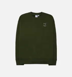 Maison Kitsune Crew Mens Crew - Green