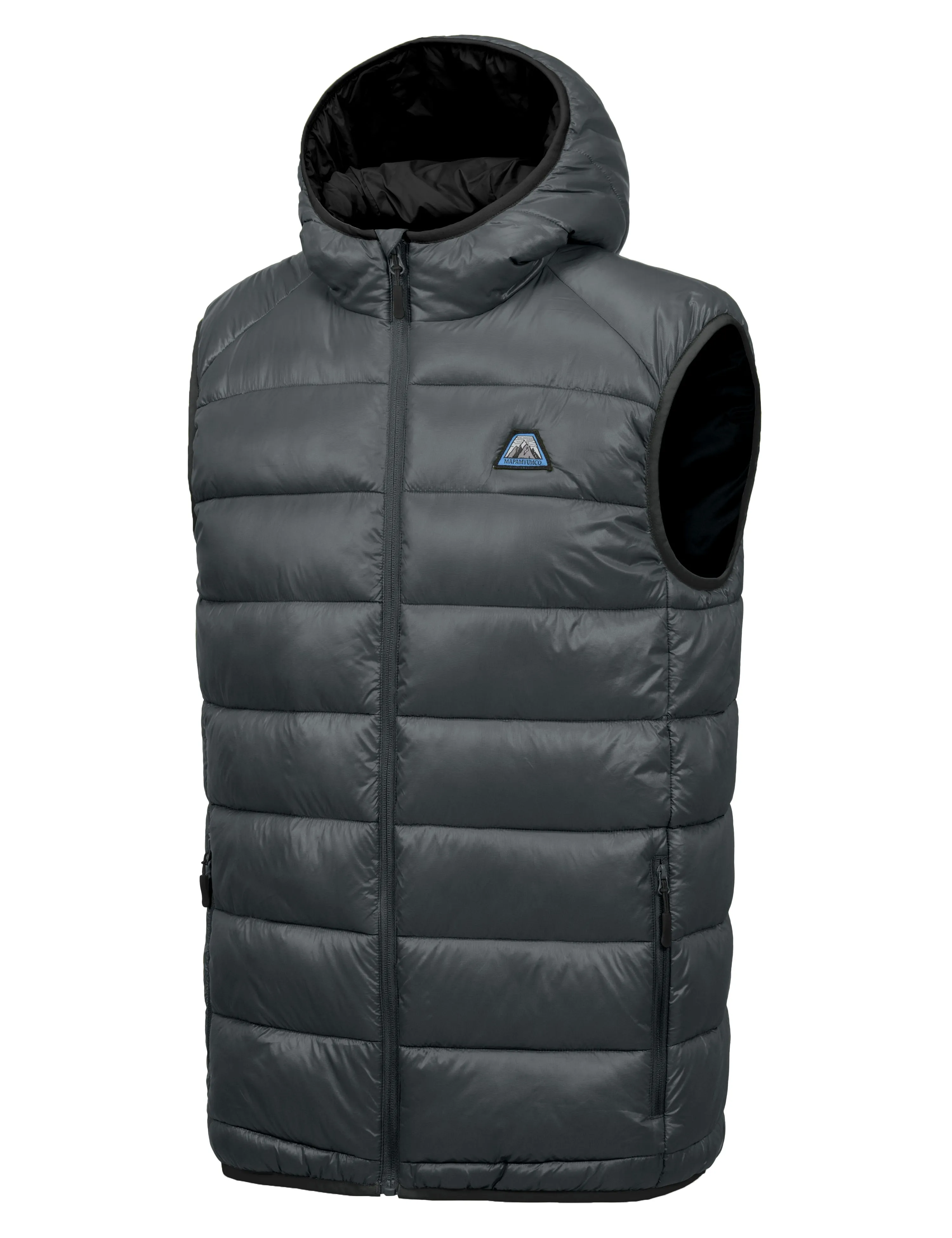 Men's Water-Resistant Hiking Puffer Vest with Hood