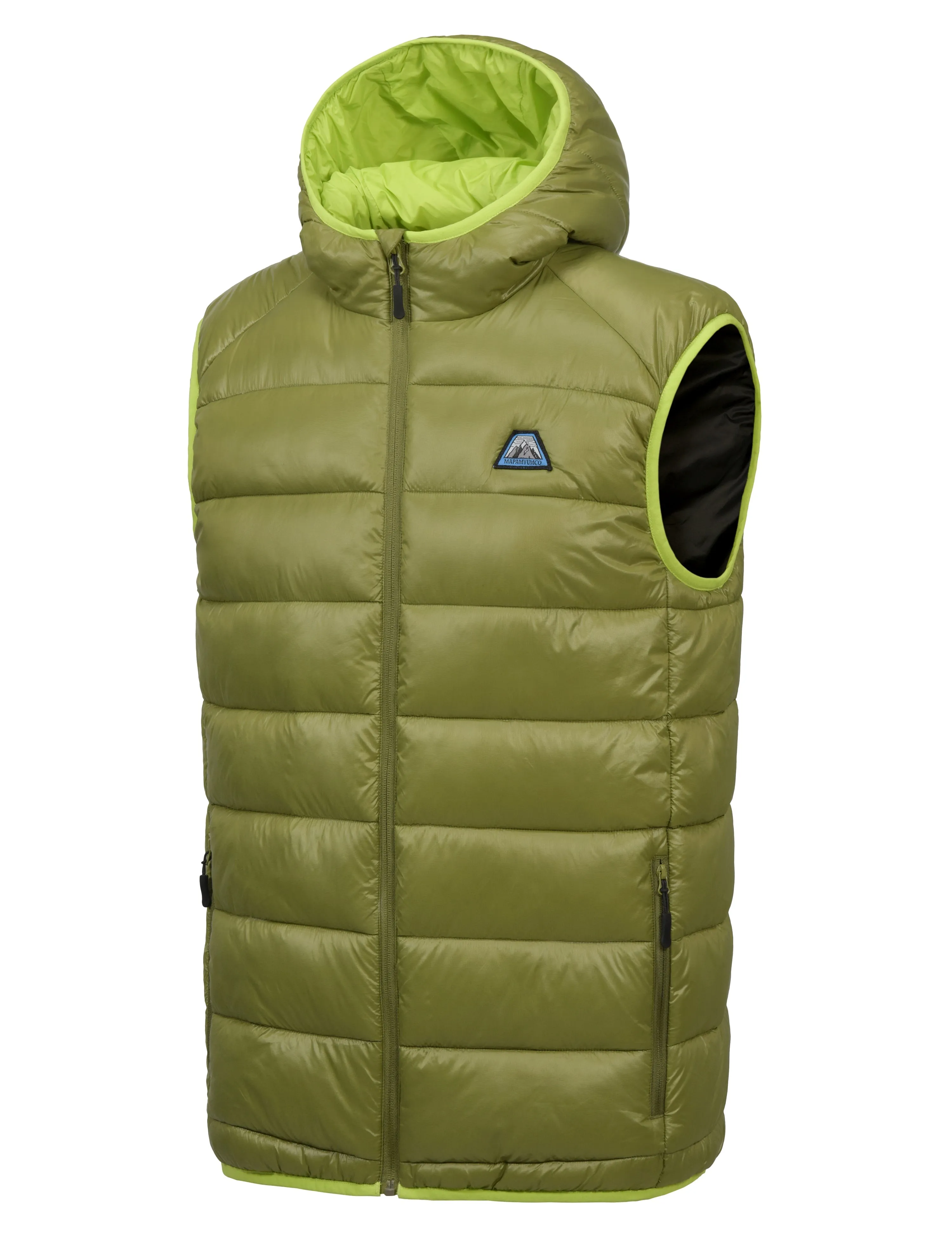 Men's Water-Resistant Hiking Puffer Vest with Hood