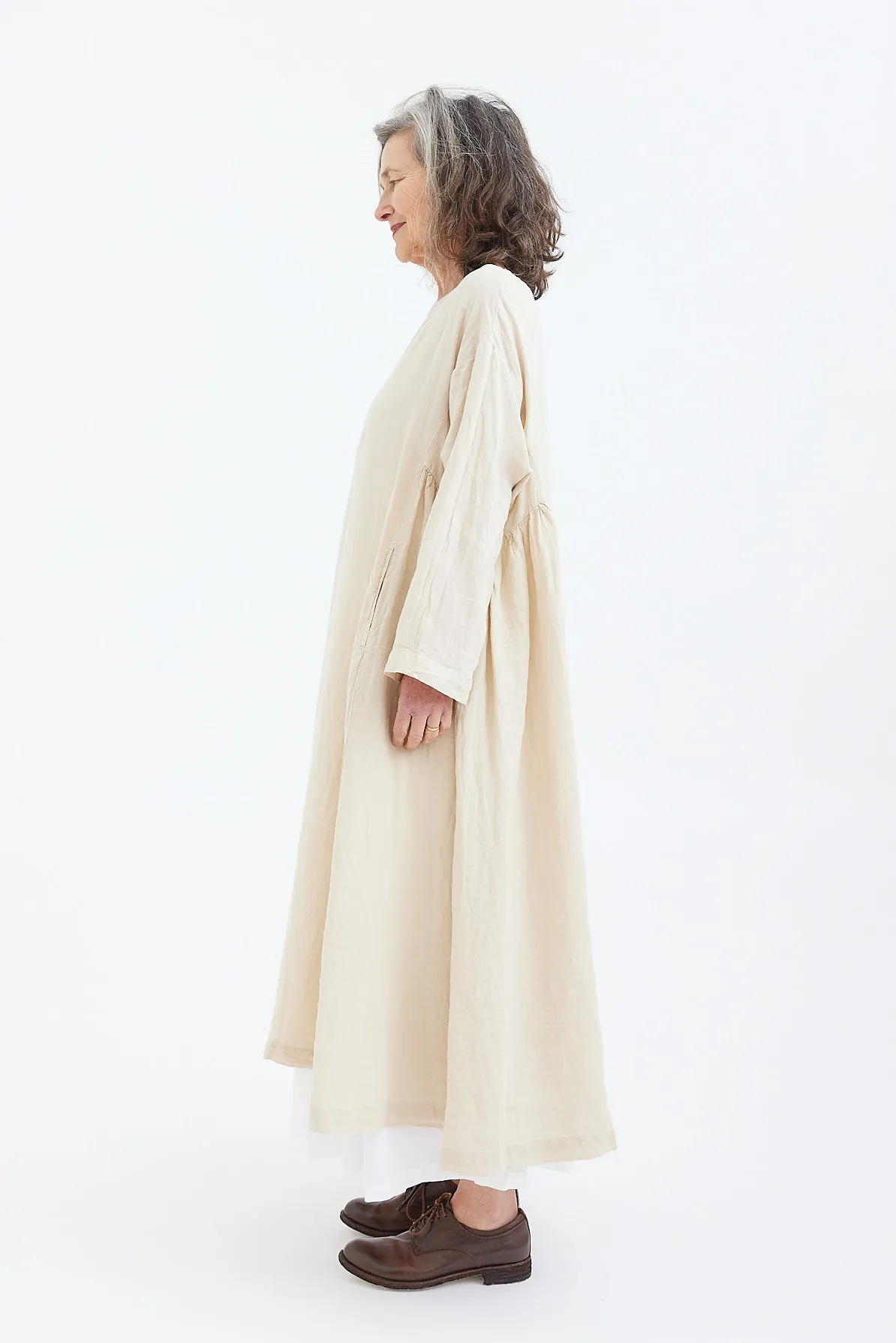 Metta - Olive Dress - Fine Linen