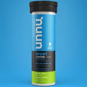 Nuun Sport With Caffeine, Fresh Lime, Tube