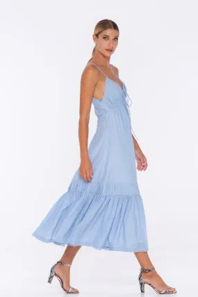 On My Way Dress - Cornflower Check