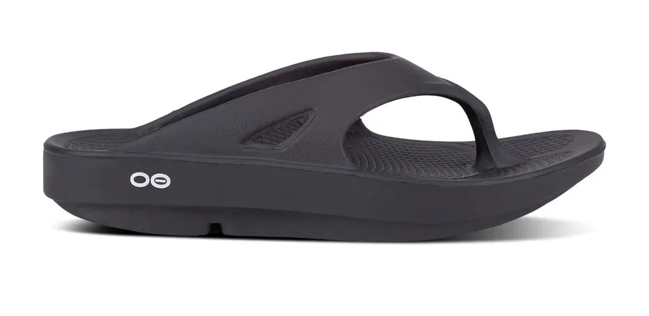 Oofos Ooriginal Recovery Thong Sandal - Black