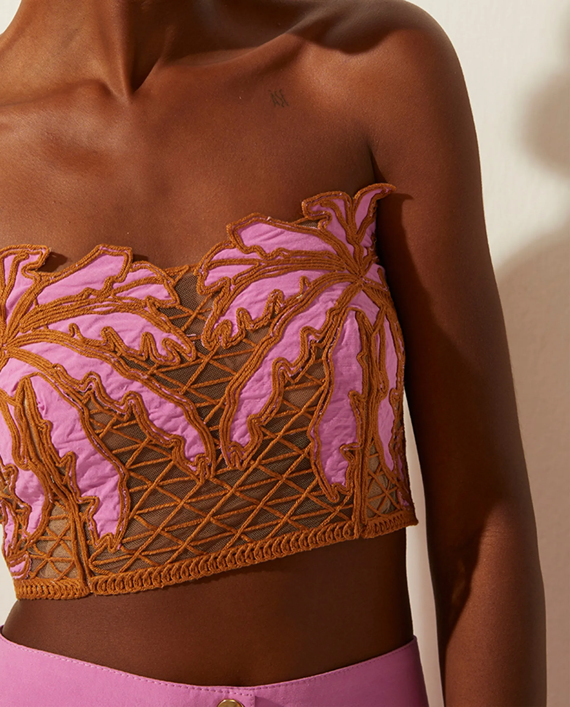 Palms Crop Top Pink