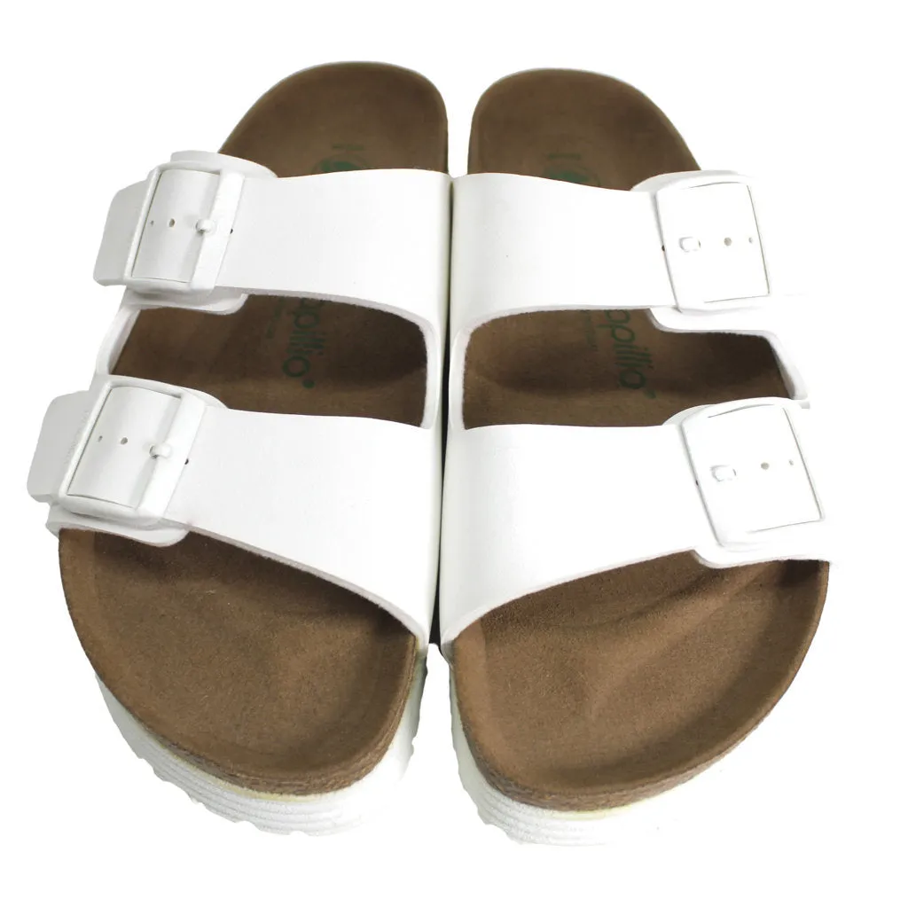 Papillio Birkenstock Arizona Platform Vegan 1018581 Unisex Sandal-White - UK 5.5