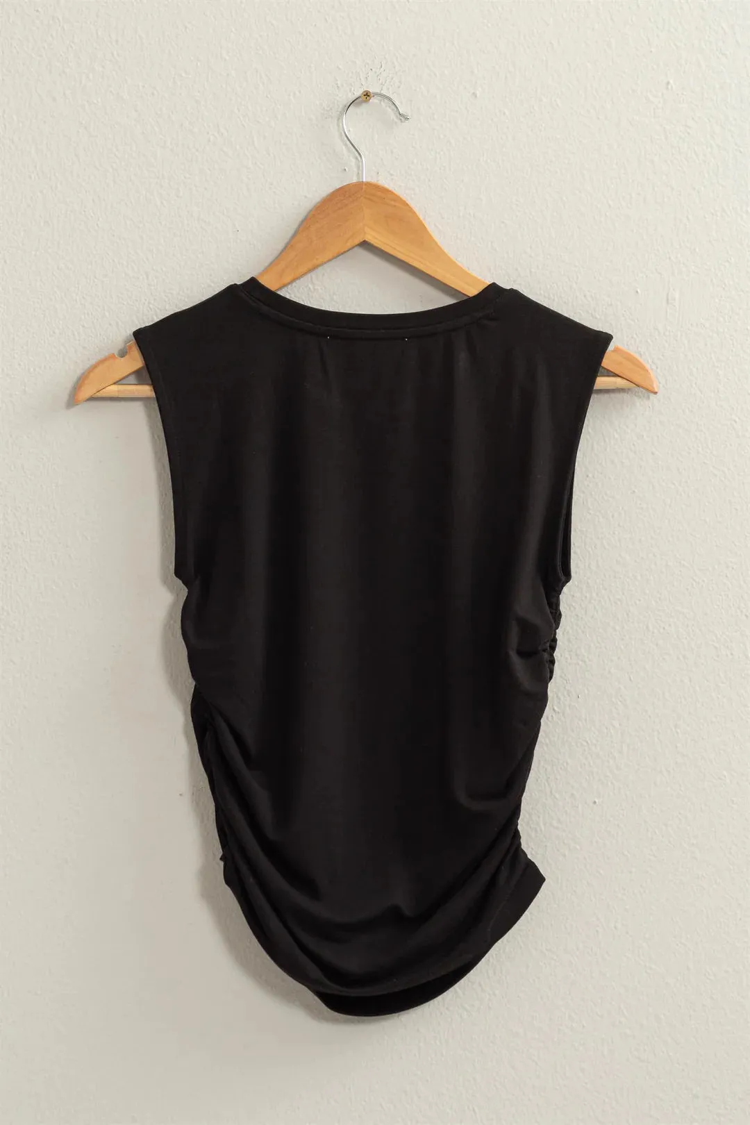 Ruched Tank - Black