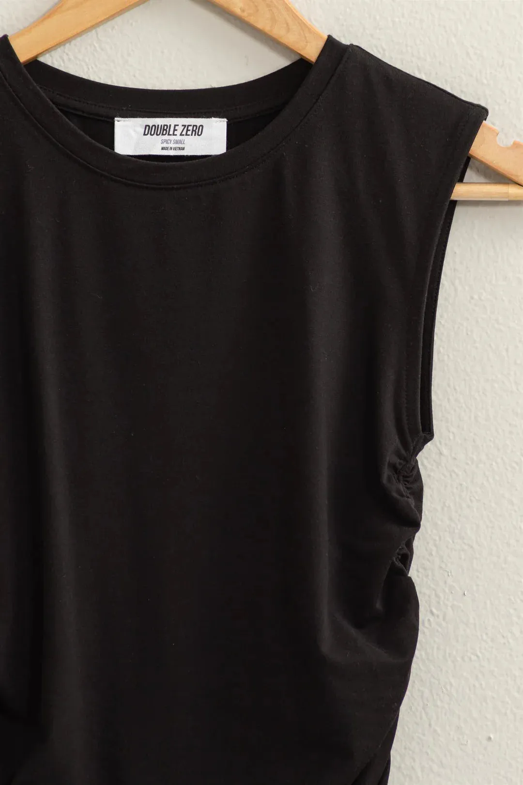 Ruched Tank - Black