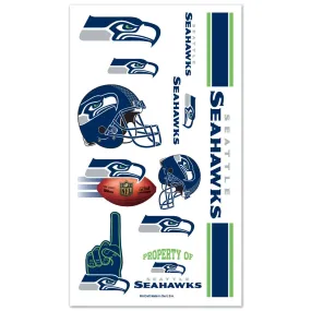 Seattle Seahawks Temporary Tattoo Sheet