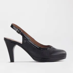 Slingback High Heel in Black - 11794