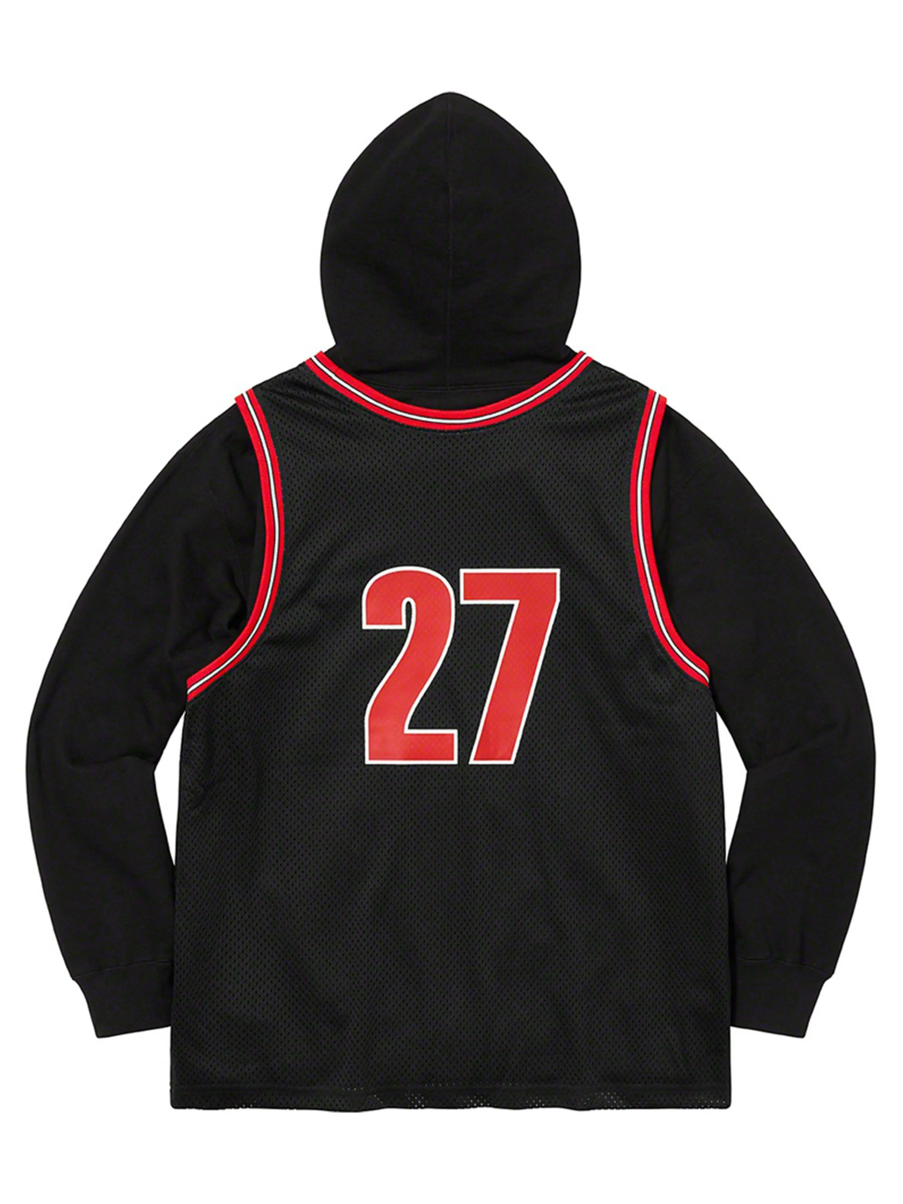 Supreme Basketball Jersey Hooded Sweatshirt Black [SS21]