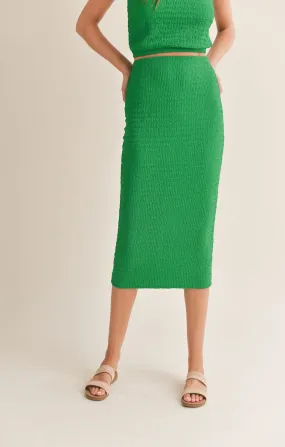 Textured Midi Skirt