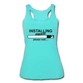 Women’s Installing Muscle Tri-Blend Racerback Tank