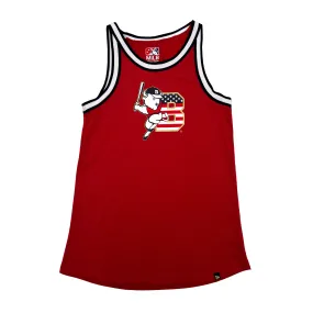 Women's New Era Buffalo Bisons Stars & Stripes Red Tank Top