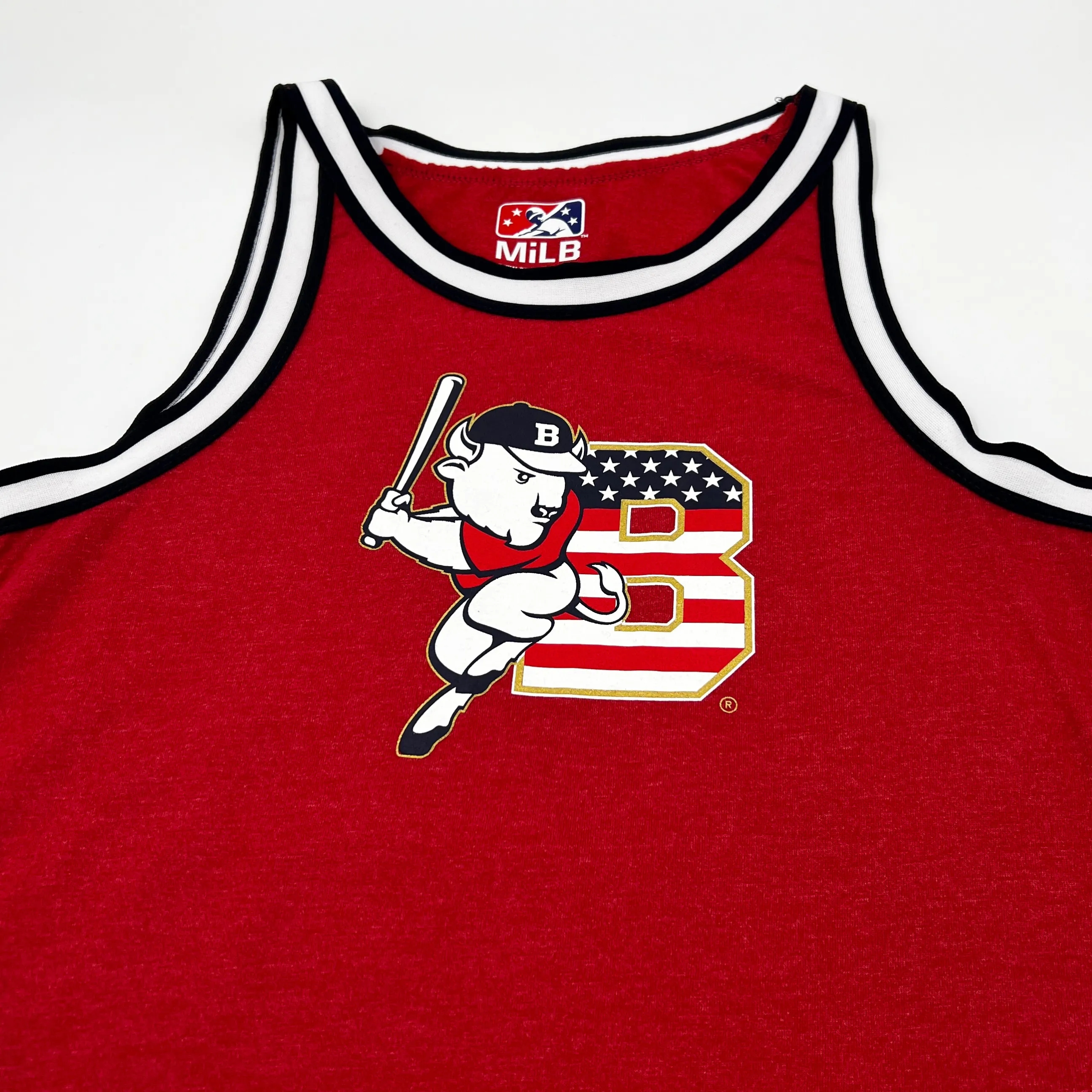 Women's New Era Buffalo Bisons Stars & Stripes Red Tank Top