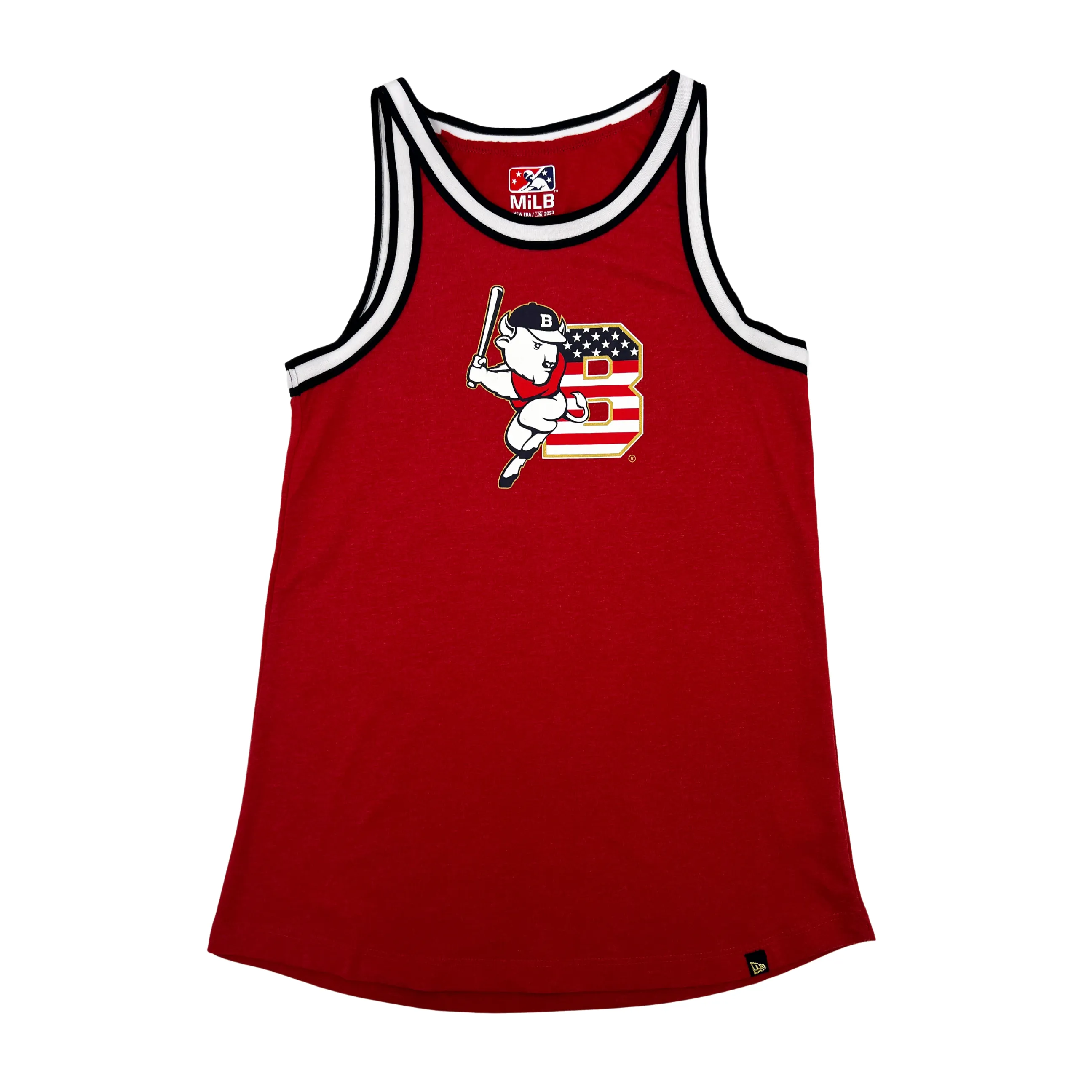 Women's New Era Buffalo Bisons Stars & Stripes Red Tank Top