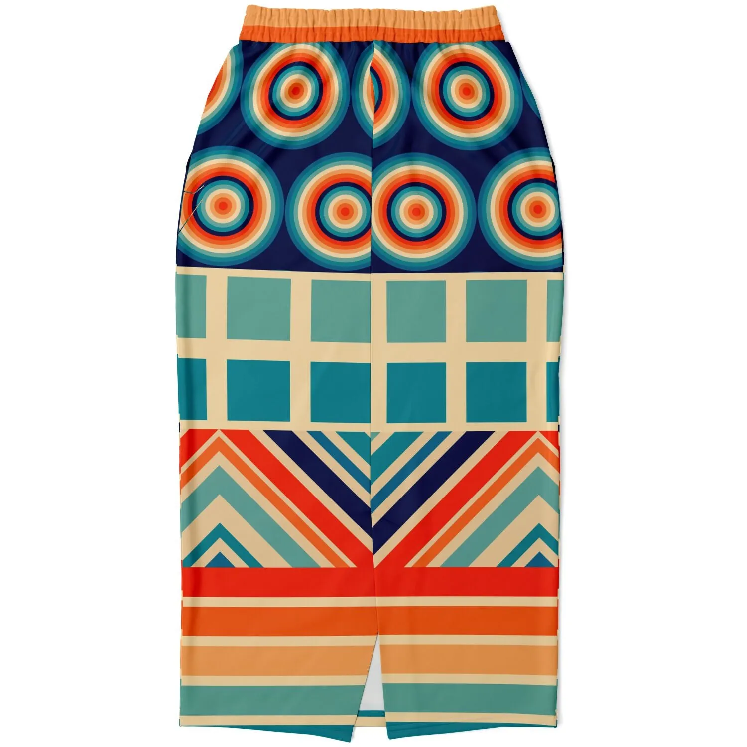 Ziggy Out Retro Eco-Poly Long Pocket Skirt